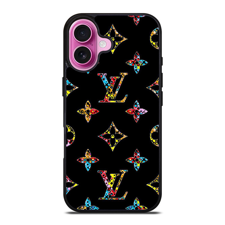 LOUIS VUITTON LOGO LV BLACK COLOR MIX iPhone 16 Plus Case Cover LOUIS VUITTON LOGO LV BLACK COLOR MIX iPhone 16 Plus Case Cover