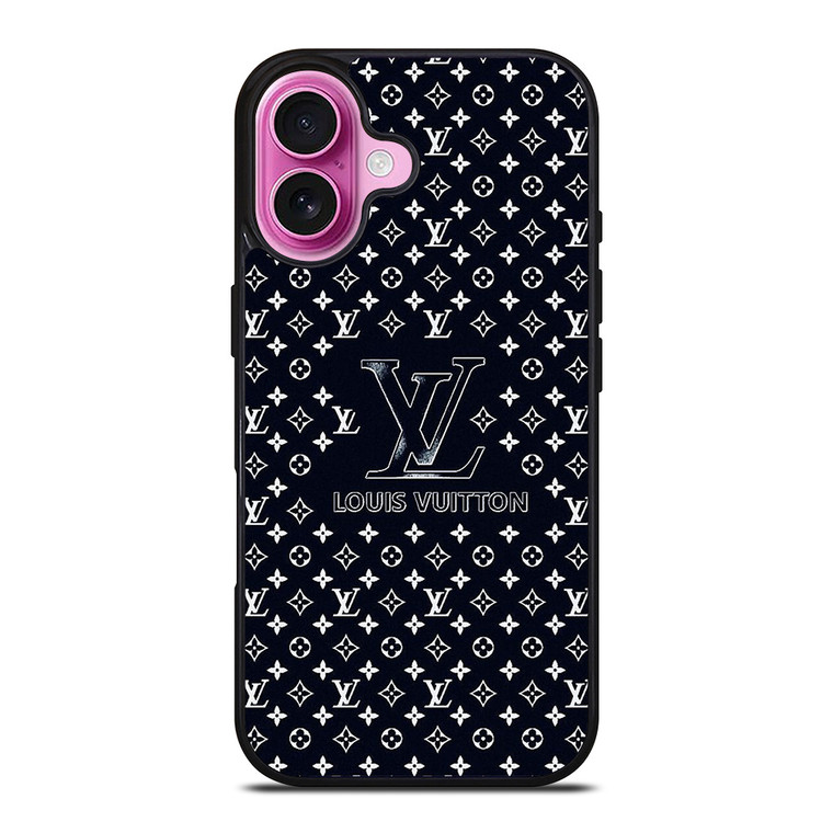 LOUIS VUITTON LV LOGO PATTERN NAVY iPhone 16 Plus Case Cover LOUIS VUITTON LV LOGO PATTERN NAVY iPhone 16 Plus Case Cover