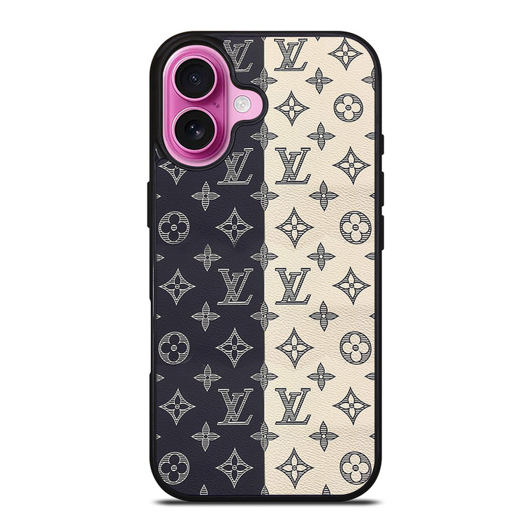 LOUIS VUITTON PATTERN BLACK AND WHITE iPhone 16 Plus Case Cover LOUIS VUITTON PATTERN BLACK AND WHITE iPhone 16 Plus Case Cover