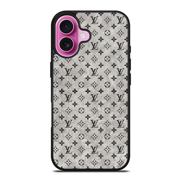 LOUIS VUITTON PATTERN GRAY iPhone 16 Plus Case Cover