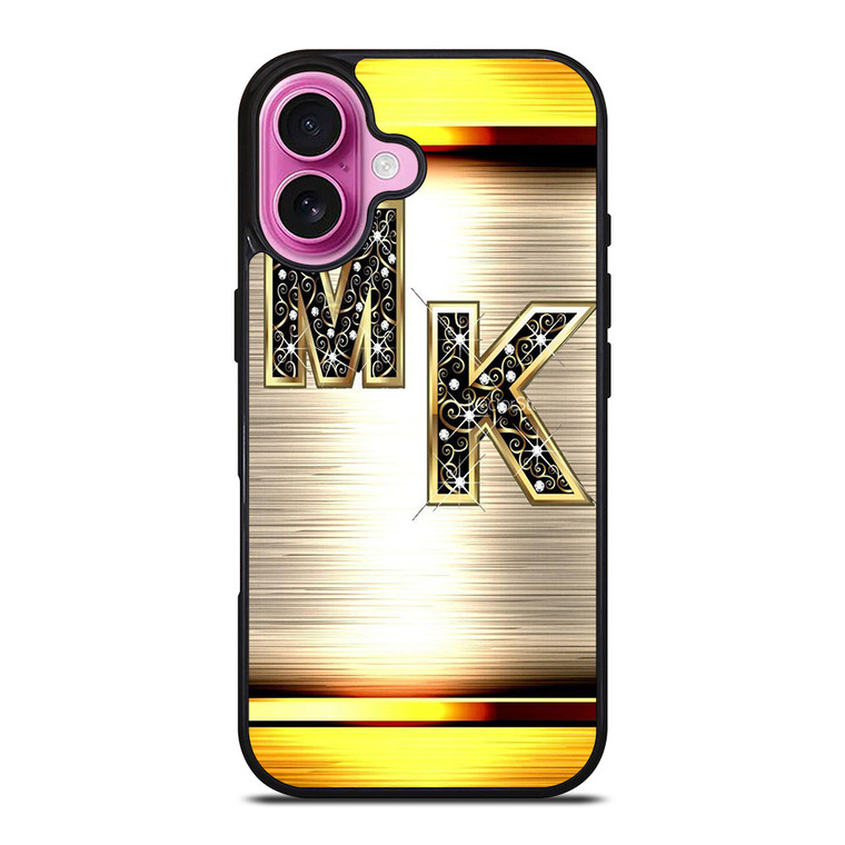 MICHAEL KORS MK LOGO GOLDIE EMBLEM iPhone 16 Plus Case Cover MICHAEL KORS MK LOGO GOLDIE EMBLEM iPhone 16 Plus Case Cover