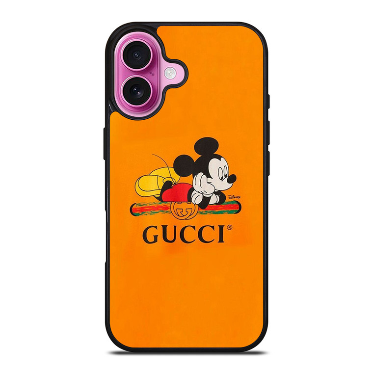 MICKEY MOUSE DISNEY X GUCCI LOGO iPhone 16 Plus Case Cover MICKEY MOUSE DISNEY X GUCCI LOGO iPhone 16 Plus Case Cover