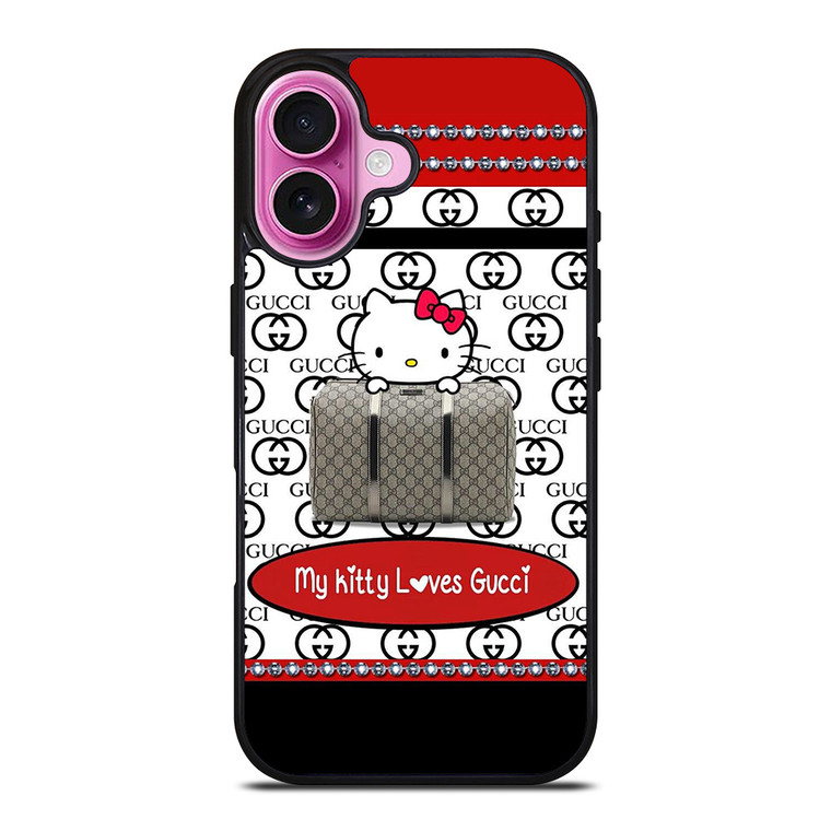 MY KITTY LOVES GUCCI LOGO iPhone 16 Plus Case Cover MY KITTY LOVES GUCCI LOGO iPhone 16 Plus Case Cover