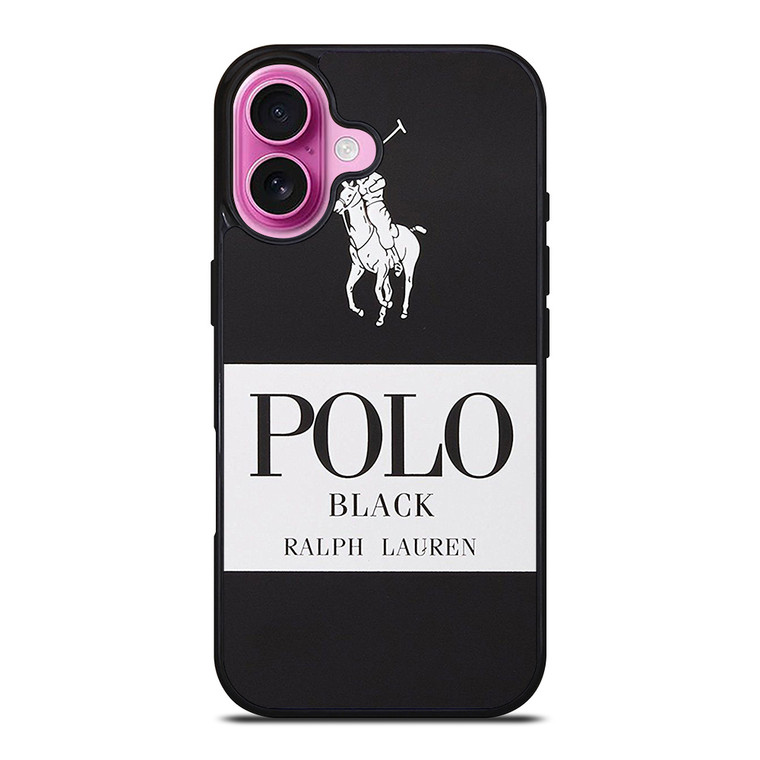 POLO RALPH LAUREN BLACK iPhone 16 Plus Case Cover POLO RALPH LAUREN BLACK iPhone 16 Plus Case Cover