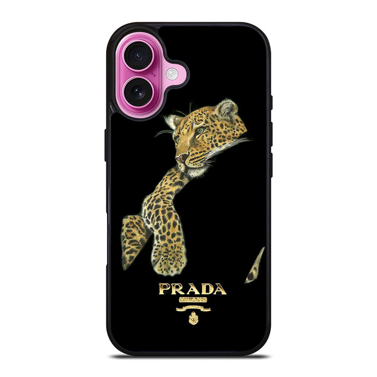 PRADA MILANO LEOPARD iPhone 16 Plus Case Cover