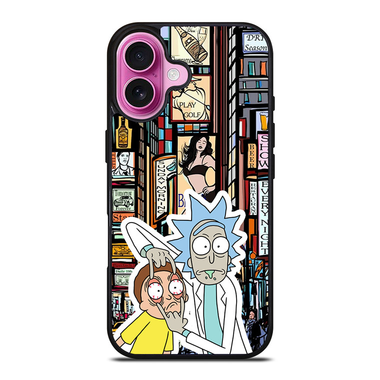 RICK AND MORTY TIMES SQUARE ART iPhone 16 Plus Case Cover RICK AND MORTY TIMES SQUARE ART iPhone 16 Plus Case Cover