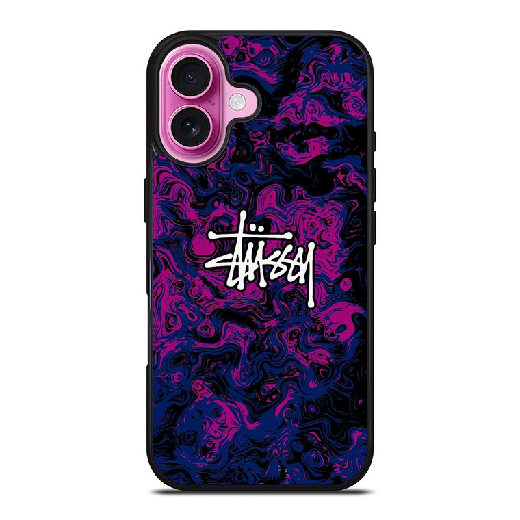 STUSSY PURPLE LOGO iPhone 16 Plus Case Cover STUSSY PURPLE LOGO iPhone 16 Plus Case Cover