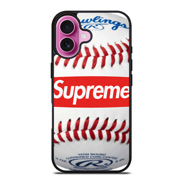 SUPREME X RAWLINGS BASEBALL iPhone 16 Plus Case Cover SUPREME X RAWLINGS BASEBALL iPhone 16 Plus Case Cover