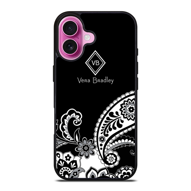 VERA BRADLEY BLACK AND WHITE iPhone 16 Plus Case Cover