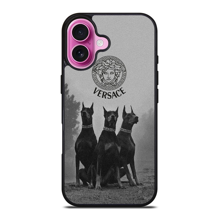 VERSACE LOGO DOBERMAN iPhone 16 Plus Case Cover