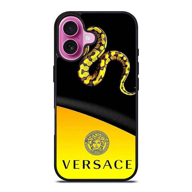 VERSACE LOGO SNAKE ICON YELLOW iPhone 16 Plus Case Cover