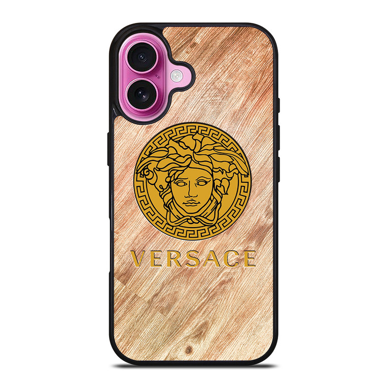 VERSACE WOODEN EMBLEM iPhone 16 Plus Case Cover