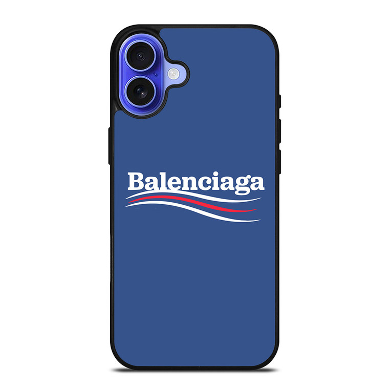 BALENCIAGA LOGO BLUE iPhone 16 Case Cover