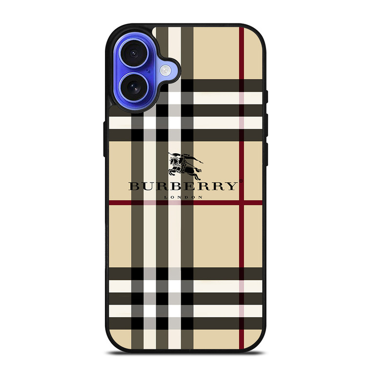 BURBERRY LOGO PATTERN iPhone 16 Case Cover