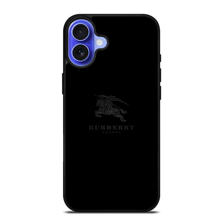 BURBERRY LONDON BLACK LOGO iPhone 16 Case Cover