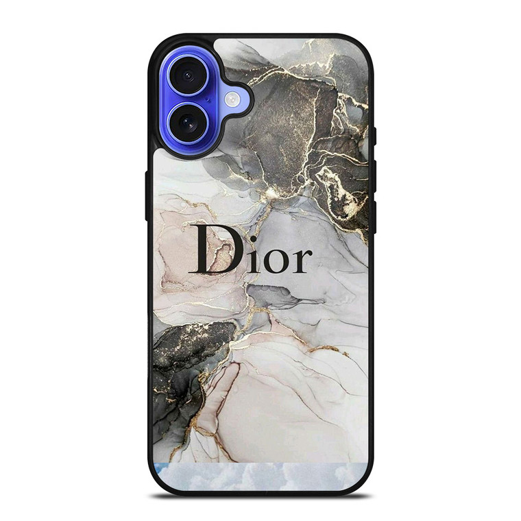 CHRISTIAN DIOR LOGO ICON ON MARBLE iPhone 16 Case Cover CHRISTIAN DIOR LOGO ICON ON MARBLE iPhone 16 Case Cover