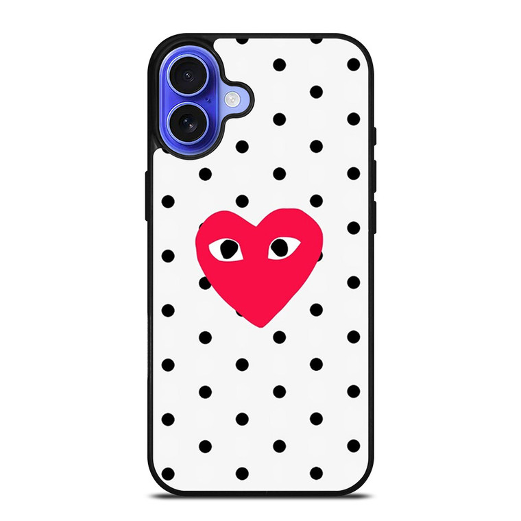 COMME DES GARCONS POLKADOT iPhone 16 Case Cover