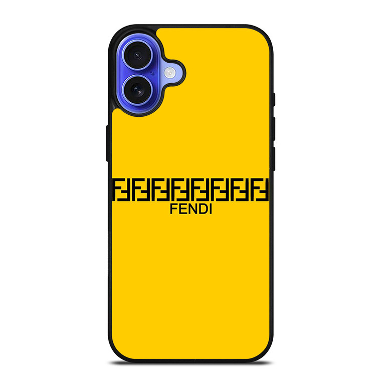 FENDI ROMA LOGO YELLOW iPhone 16 Case Cover FENDI ROMA LOGO YELLOW iPhone 16 Case Cover