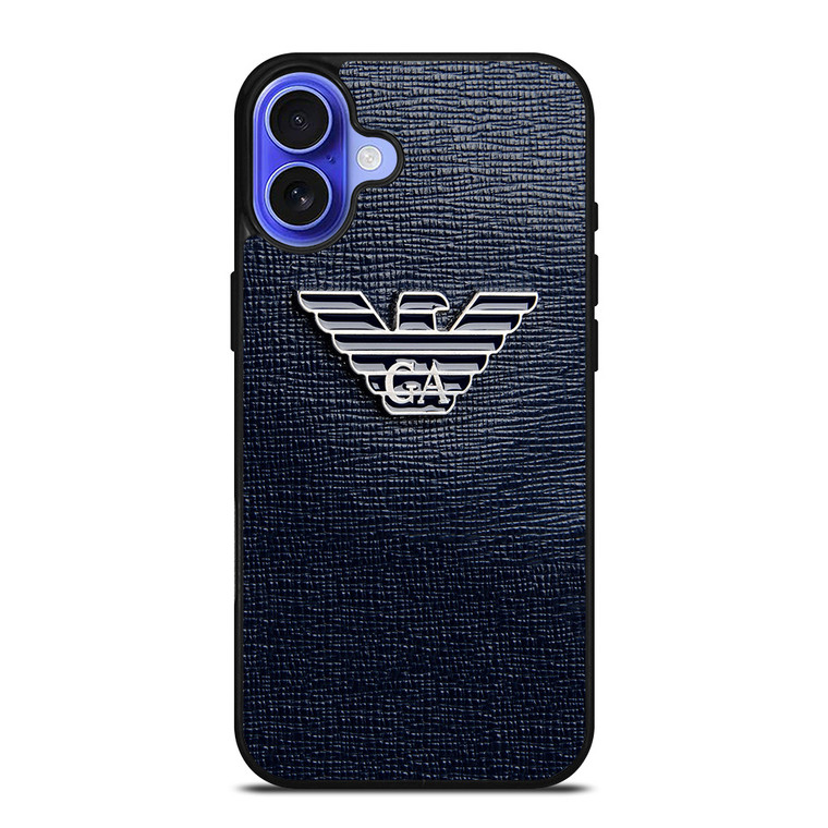 GIORGIO ARMANI EMBOSSED LOGO iPhone 16 Case Cover