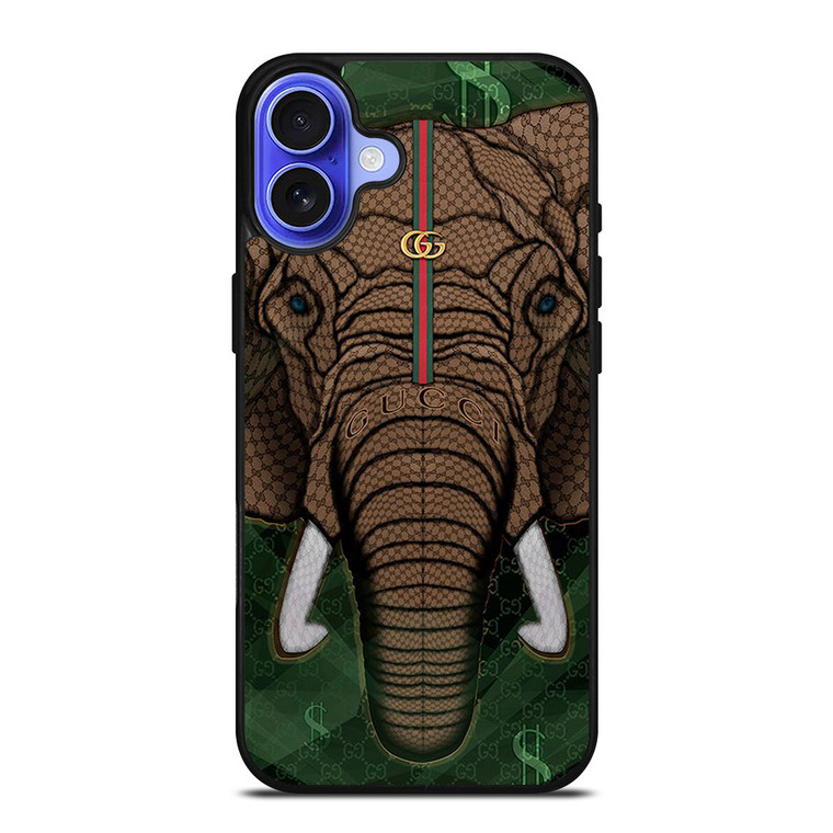 GUCCI LOGO ELEPHANT ICON iPhone 16 Case Cover
