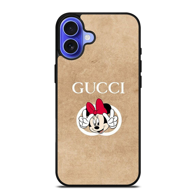 GUCCI LOGO PATTERN DISNEY MINNIE MOUSE iPhone 16 Case Cover