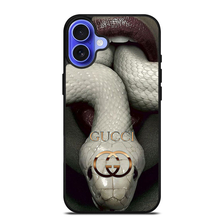 GUCCI LOGO WHITE SNAKE iPhone 16 Case Cover