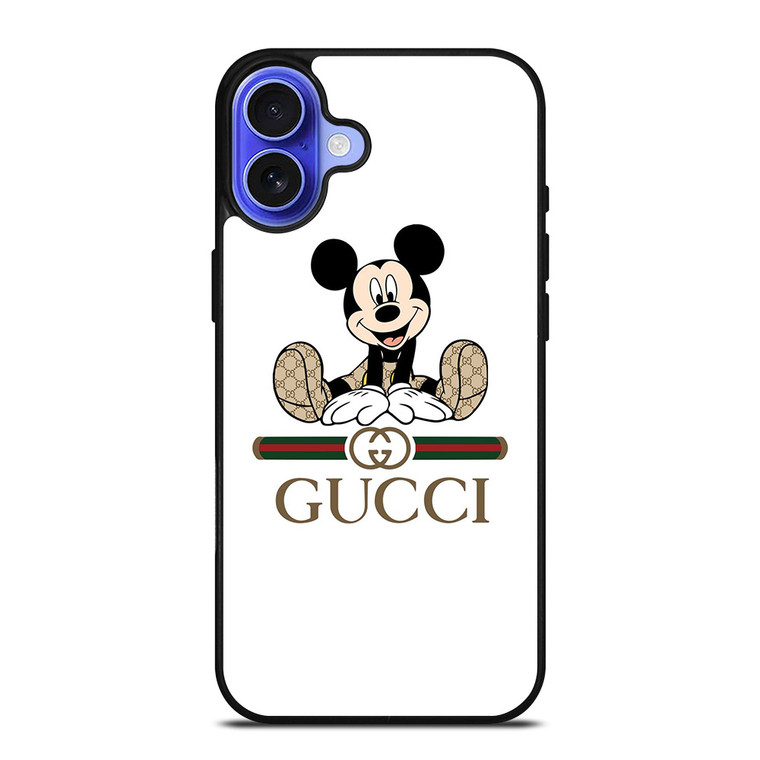 GUCCI LOGO X MICKEY MOUSE DISNEY iPhone 16 Case Cover GUCCI LOGO X MICKEY MOUSE DISNEY iPhone 16 Case Cover