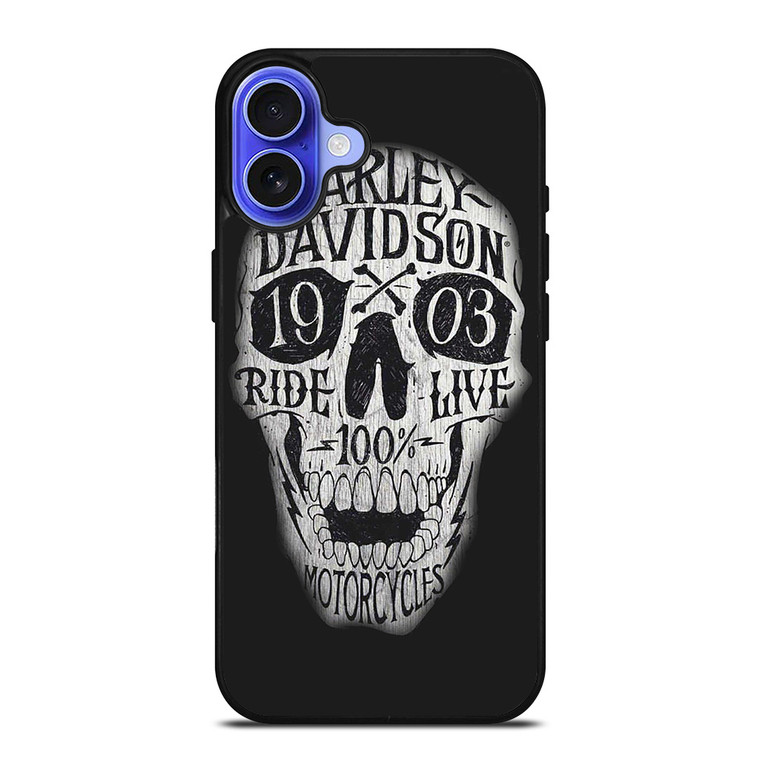 HARLEY DAVIDSON 1903 SKULL iPhone 16 Case Cover