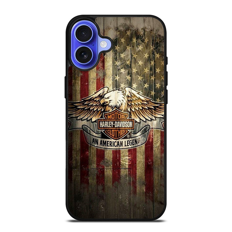 HARLEY DAVIDSON AMERICAN LEGEND WOODEN LOGO iPhone 16 Case Cover