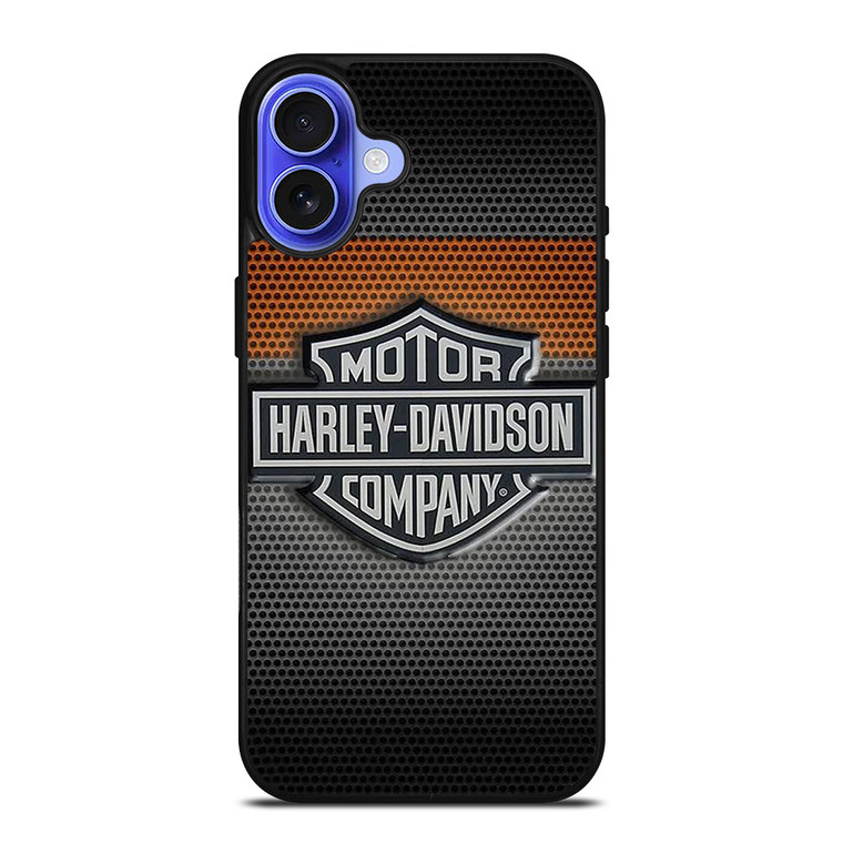 HARLEY DAVIDSON MOTORCYCLES COMPANY METAL LOGO iPhone 16 Case Cover