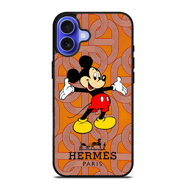 HERMES PARIS PATTERN MICKEY MOUSE DISNEY iPhone 16 Case Cover