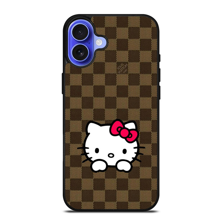 LOUIS VUITTON LOGO LV PATTERN HELLO KITTY iPhone 16 Case Cover LOUIS VUITTON LOGO LV PATTERN HELLO KITTY iPhone 16 Case Cover