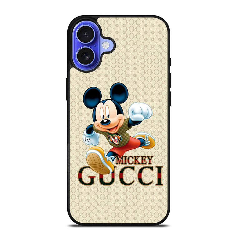 MICKEY MOUSE DISNEY X GUCCI LOGO PATTERN iPhone 16 Case Cover
