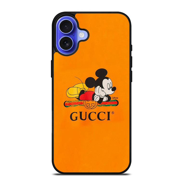 MICKEY MOUSE DISNEY X GUCCI LOGO iPhone 16 Case Cover MICKEY MOUSE DISNEY X GUCCI LOGO iPhone 16 Case Cover
