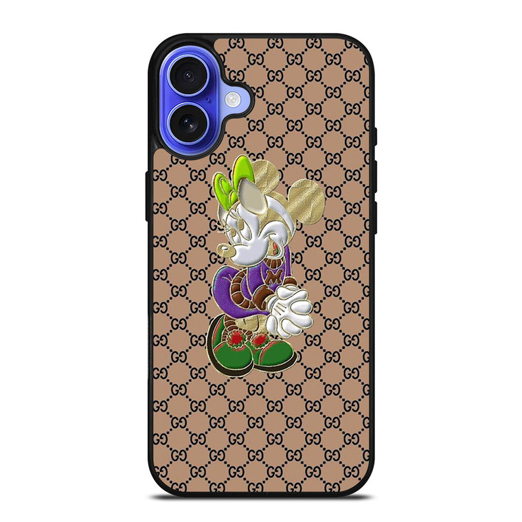 MINNIE MOUSE GUCCI PATTERN LOGO iPhone 16 Case Cover MINNIE MOUSE GUCCI PATTERN LOGO iPhone 16 Case Cover