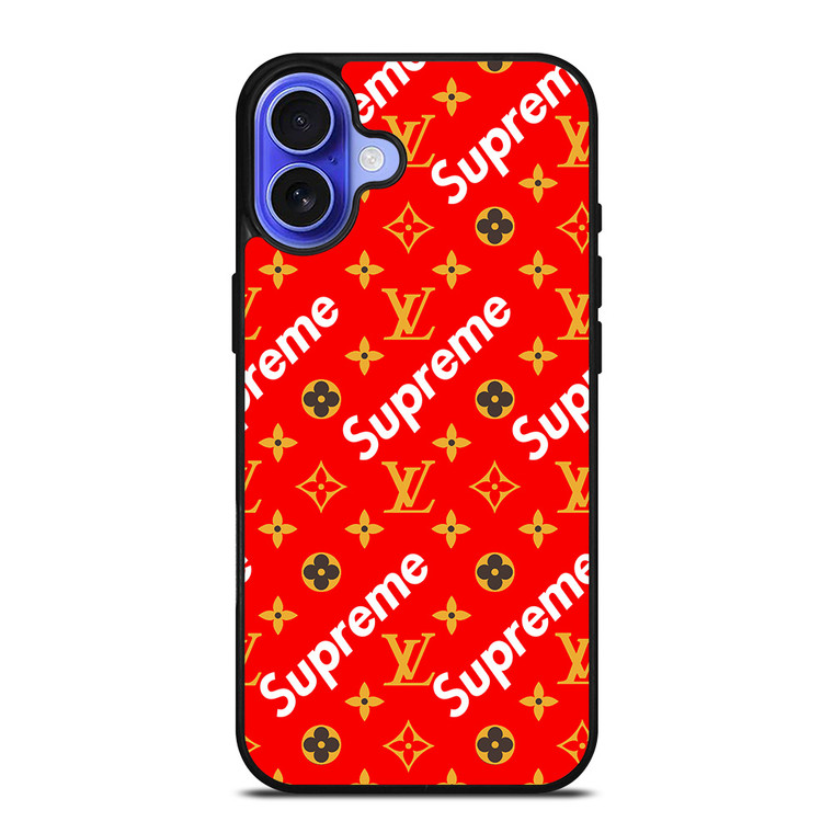 NEW SUPREME RED GOLD PATTERN iPhone 16 Case Cover NEW SUPREME RED GOLD PATTERN iPhone 16 Case Cover