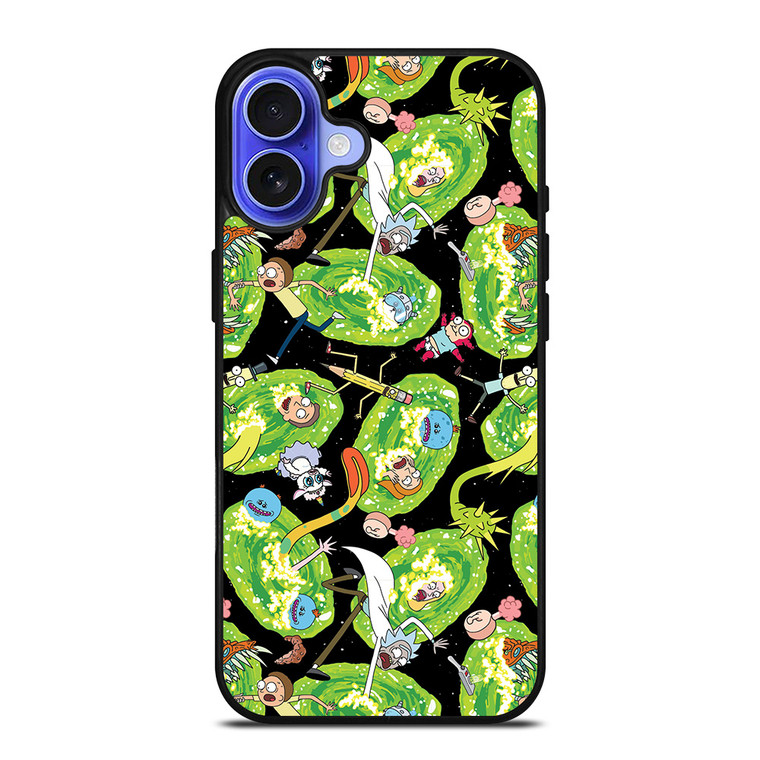 RICK AND MORTY PATTERN ALL iPhone 16 Case Cover