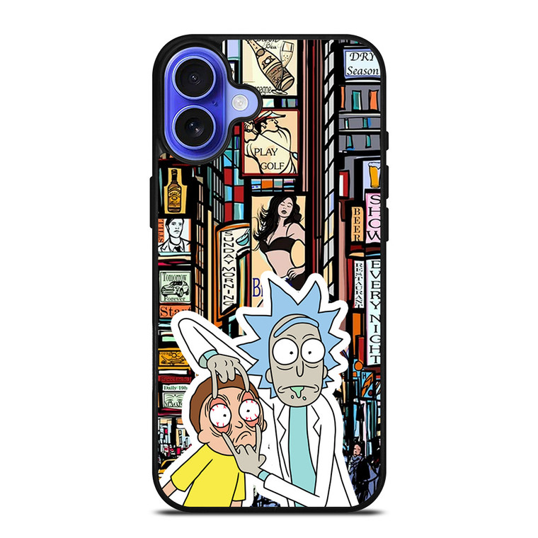 RICK AND MORTY TIMES SQUARE ART iPhone 16 Case Cover