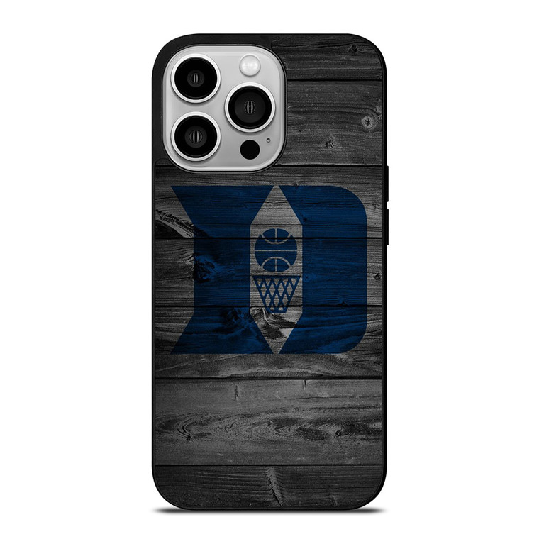 DUKE BLUE DEVILS BASKETBALL WOOD LOGO  iPhone 14 Pro Case Cover
