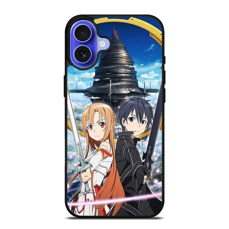 SWORD ART ONLINE KIRITO AND ASUNA SAO iPhone 16 Case Cover