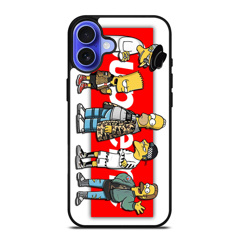 THE SIMPSONS SUPREME HYPEBEAST iPhone 16 Case Cover THE SIMPSONS SUPREME HYPEBEAST iPhone 16 Case Cover
