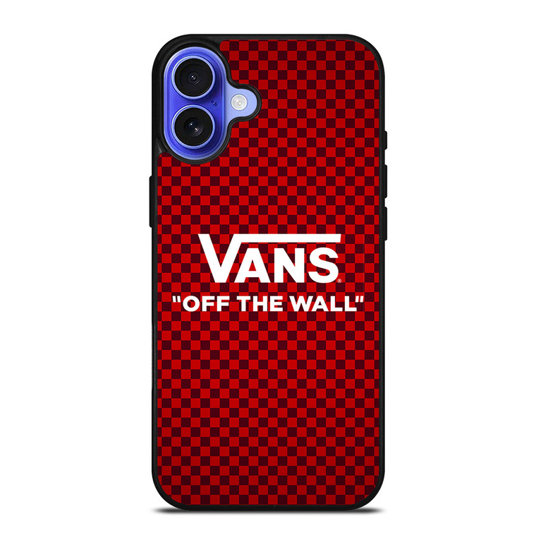 VANS OFF THE WALL RED CARBON iPhone 16 Case Cover