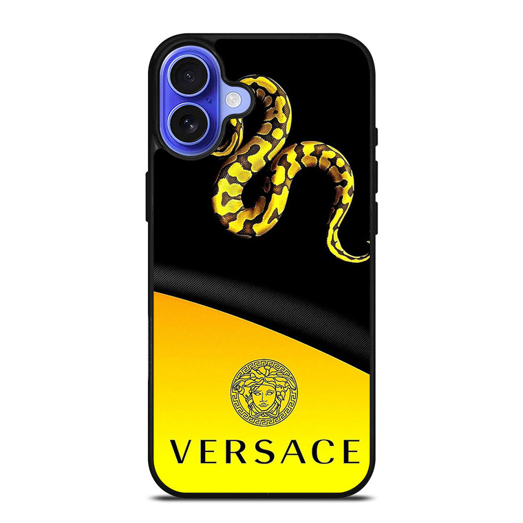 VERSACE LOGO SNAKE ICON YELLOW iPhone 16 Case Cover