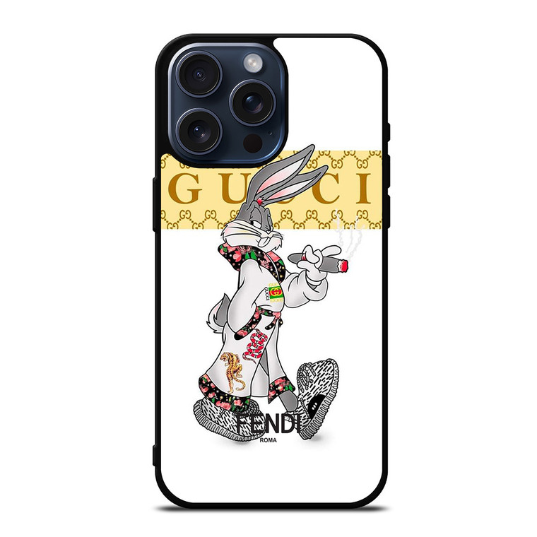 BUGS BUNNY GUCCI FENDI ROMA LOGO iPhone 15 Pro Max Case Cover