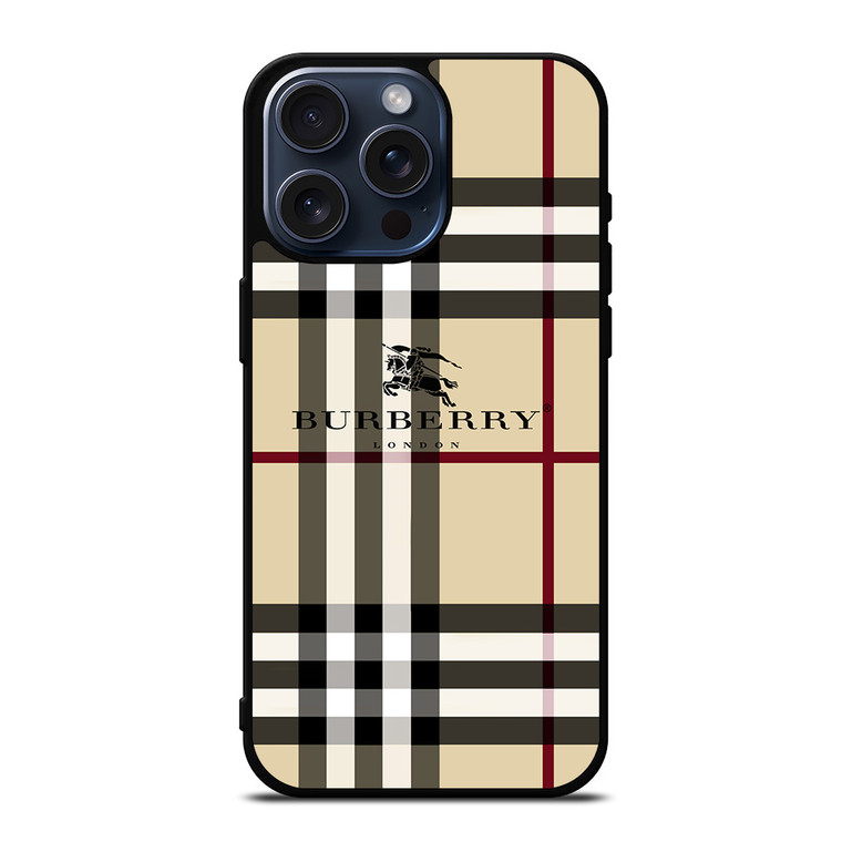 BURBERRY LOGO PATTERN iPhone 15 Pro Max Case Cover