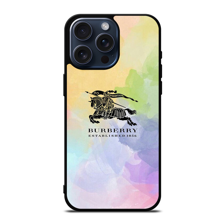 BURBERRY LONDON LOGO COLORFUL iPhone 15 Pro Max Case Cover