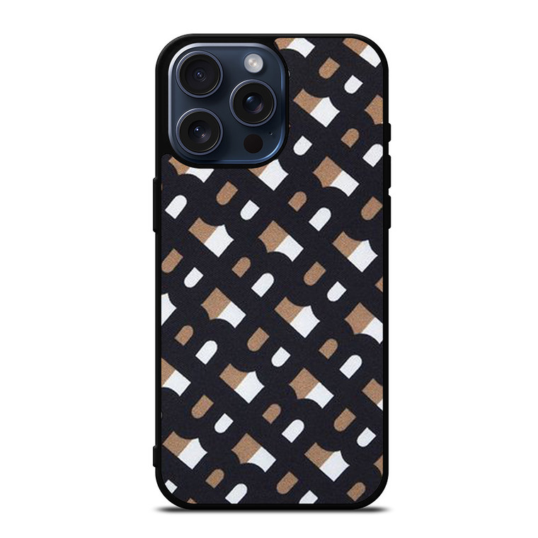 BURBERRY LONDON LOGO FABRIC PATTERN iPhone 15 Pro Max Case Cover