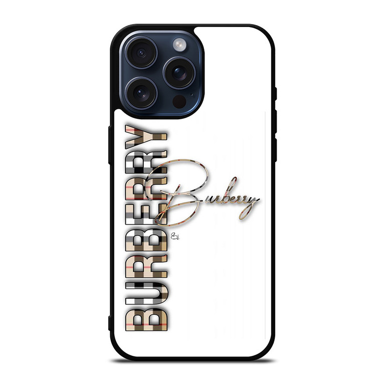 BURBERRY LONDON LOGO NEW iPhone 15 Pro Max Case Cover