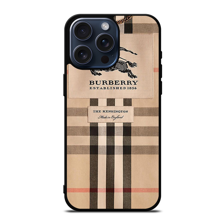 BURBERRY TAG LOGO iPhone 15 Pro Max Case Cover