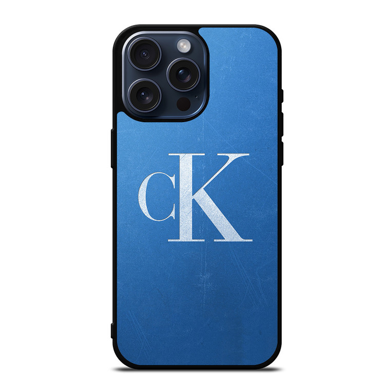 CALVIN KLEIN CK LOGO BLUE iPhone 15 Pro Max Case Cover